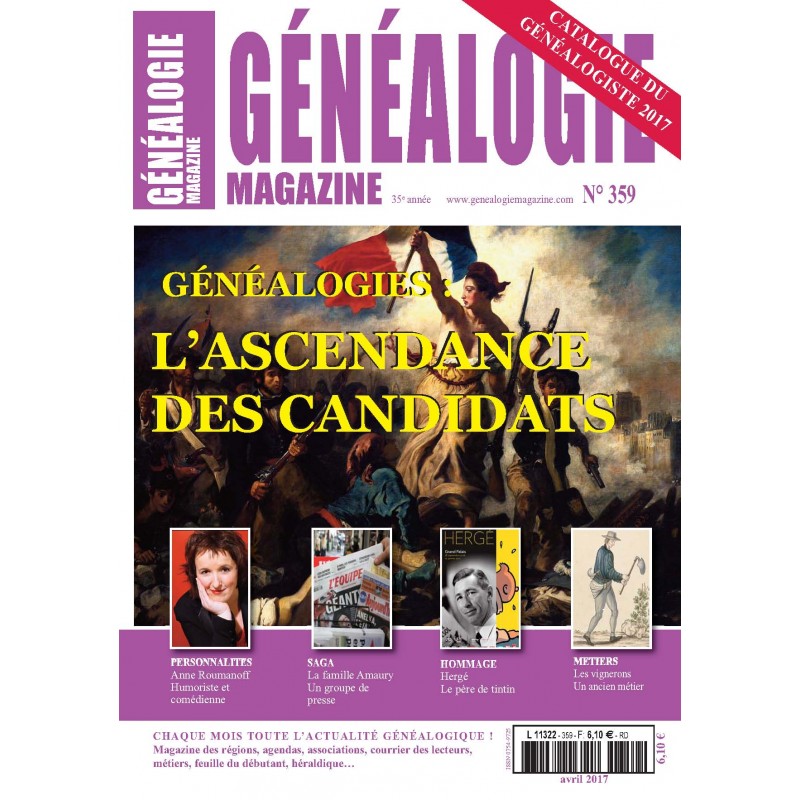 Généalogie Magazine n° 359 - Version numérique