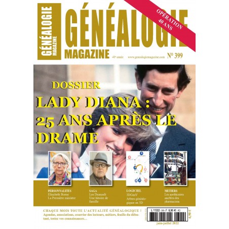 Abonnement généalogie Magazine 1 an - France métropolitaine - prix préférentiel 1er abonnement ou réabonnement 3 mois d'avance