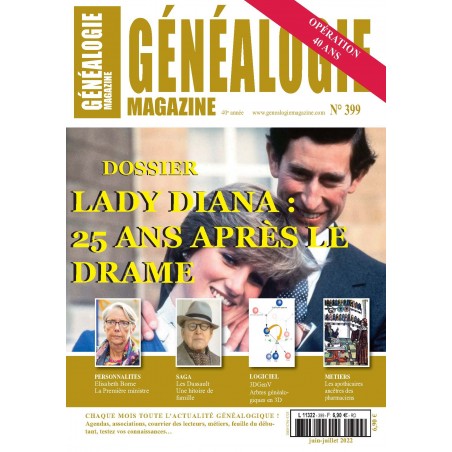abonnement généalogie Magazine 2 ans - France métropolitaine - prix préférentiel 1er abonnement ou réabonnement 3 mois d'avance