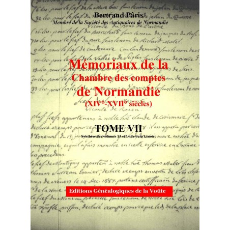 Mémoriaux de la Chambre des comptes de Normandie tome 7