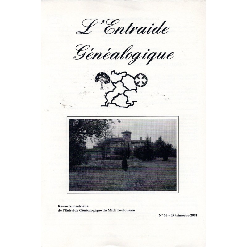 L'entraide généalogique N° 16 - 4eme trimestre 2001