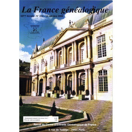 La France Généalogique N° 233 - 15 octobre 2006