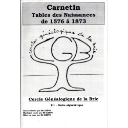 Carnetin Tables des naissances de 1576 à 1873