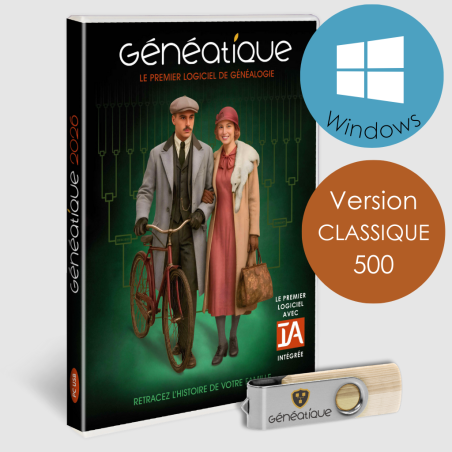 Généatique 2026 - Classique (coffret avec clé USB) - Version PC