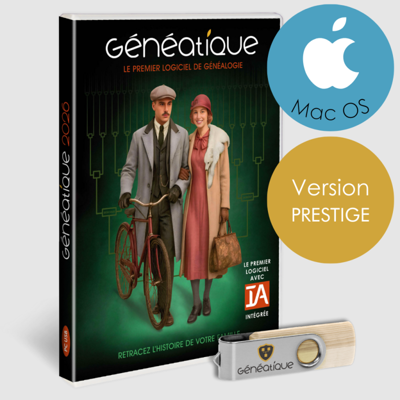 Généatique 2026 - Prestige  (coffret avec clé USB) - Version Mac