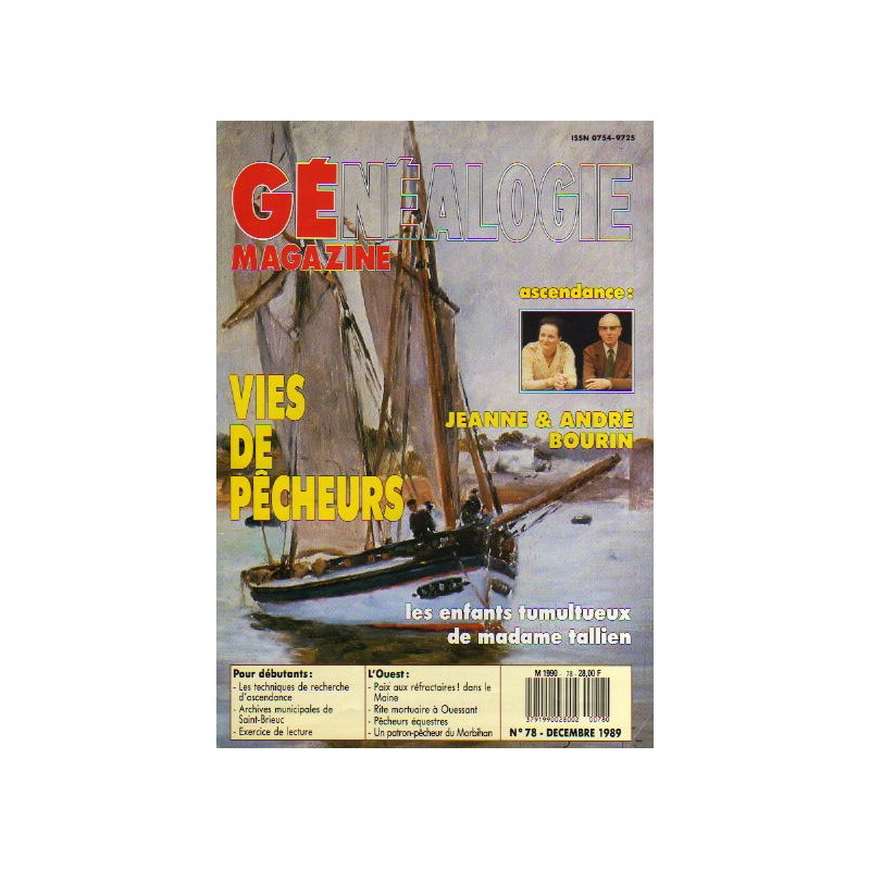Généalogie Magazine n° 078 - décembre 1989 - Version numérique
