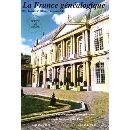 La France Généalogique N° 223 - 2e trimestre 2003