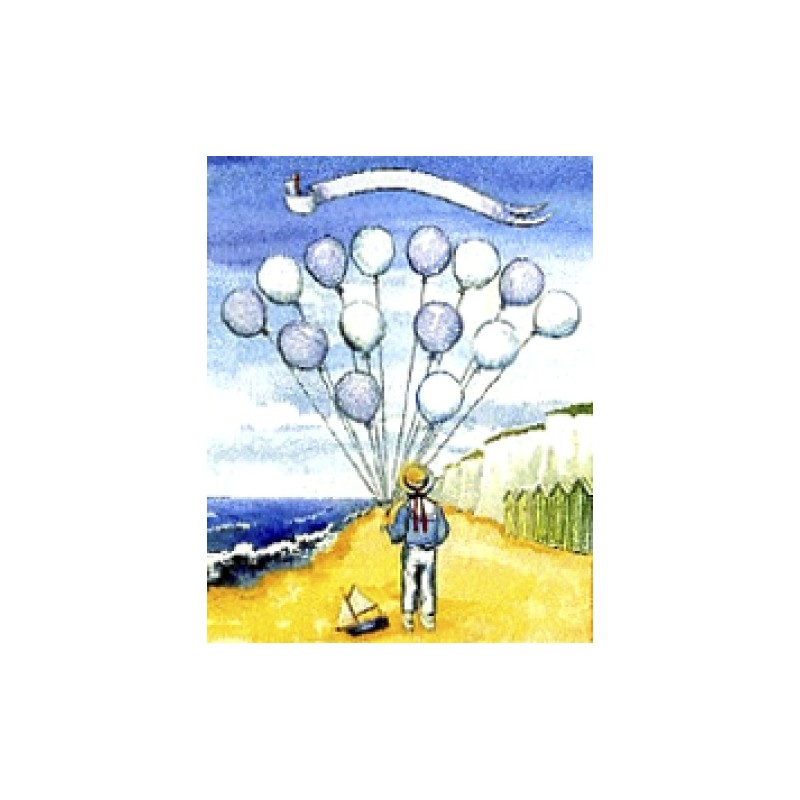 Arbre ballons modèle garçon : paysage de plage