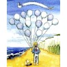 Arbre ballons modèle garçon : paysage de plage