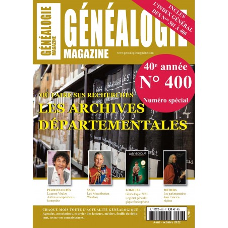 Généalogie Magazine N° 400 - Version numérique