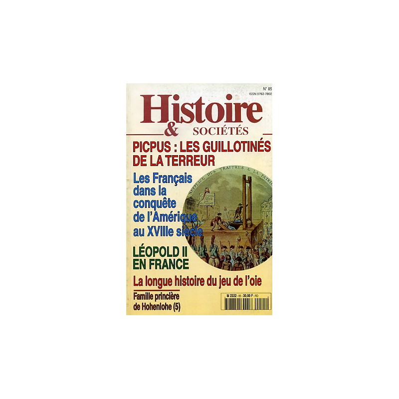 Histoire & Sociétés n° 85