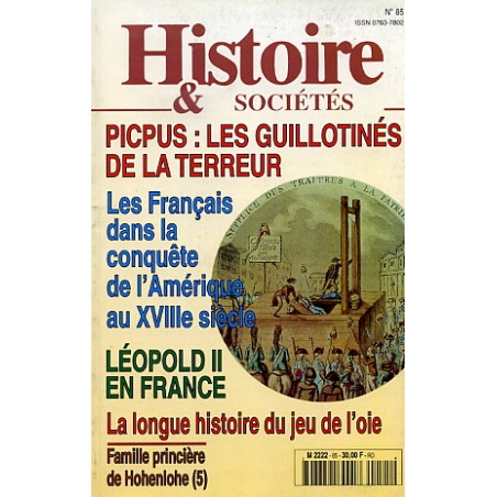 Histoire & Sociétés n° 85