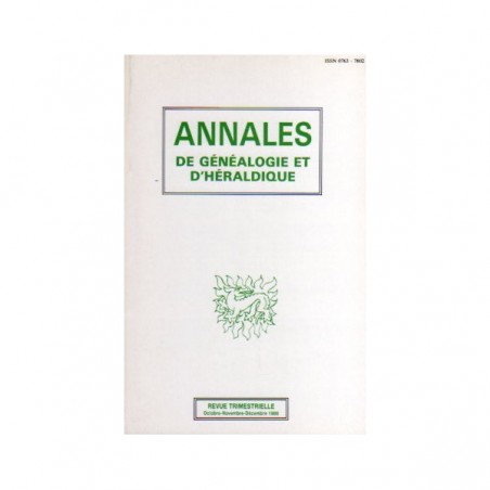 Annales de Généalogie et d'Héraldique N° 8