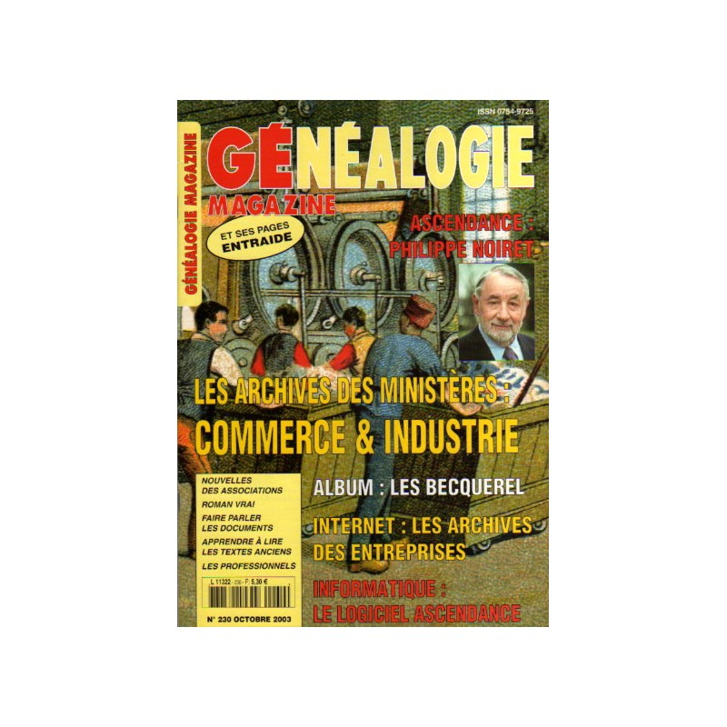 Généalogie Magazine n° 230 - octobre 2003
