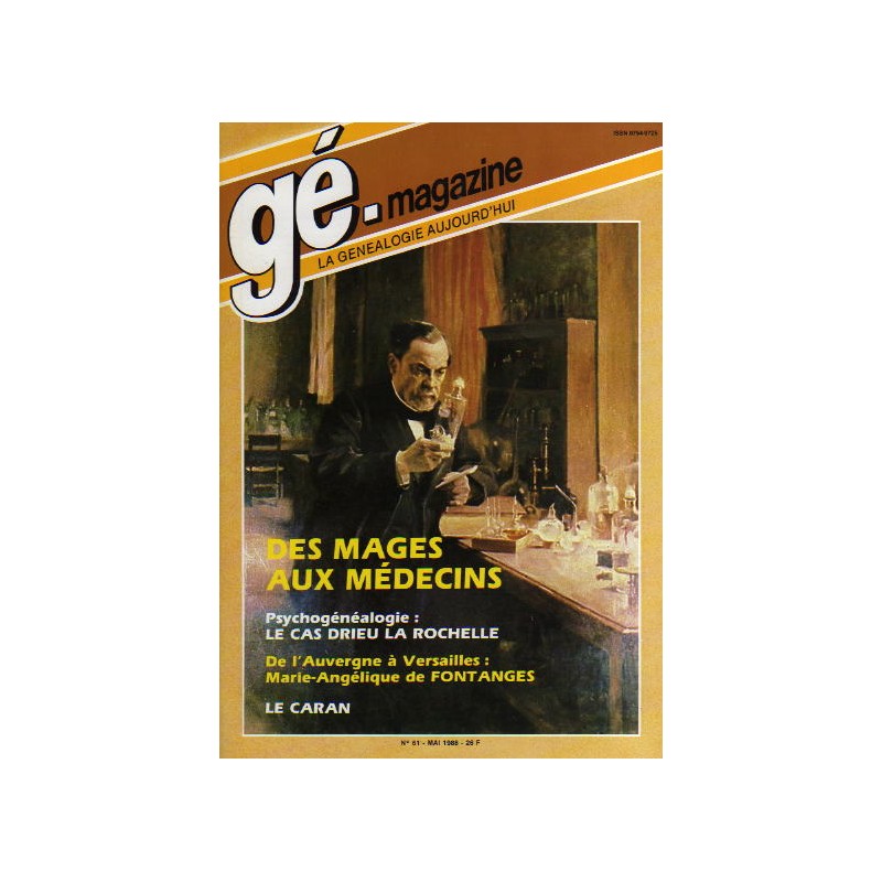 Généalogie Magazine n° 061 - mai 1988