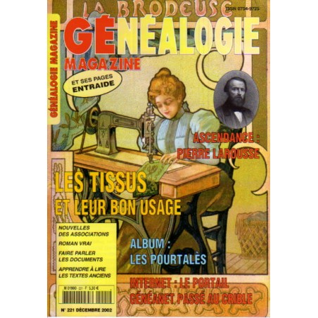 Généalogie Magazine n° 221 - décembre 2002