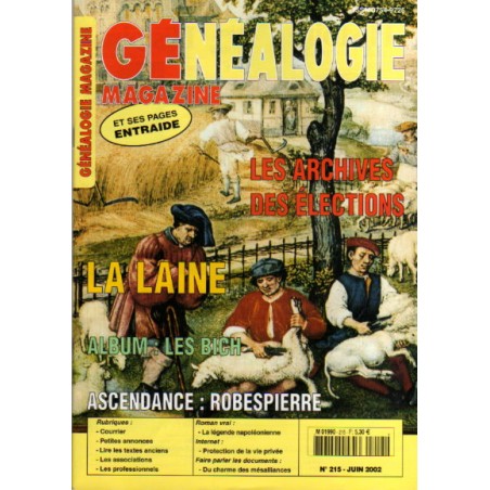 Généalogie magazine n° 215 - juin 2002