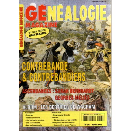 Généalogie magazine n° 217 - août 2002