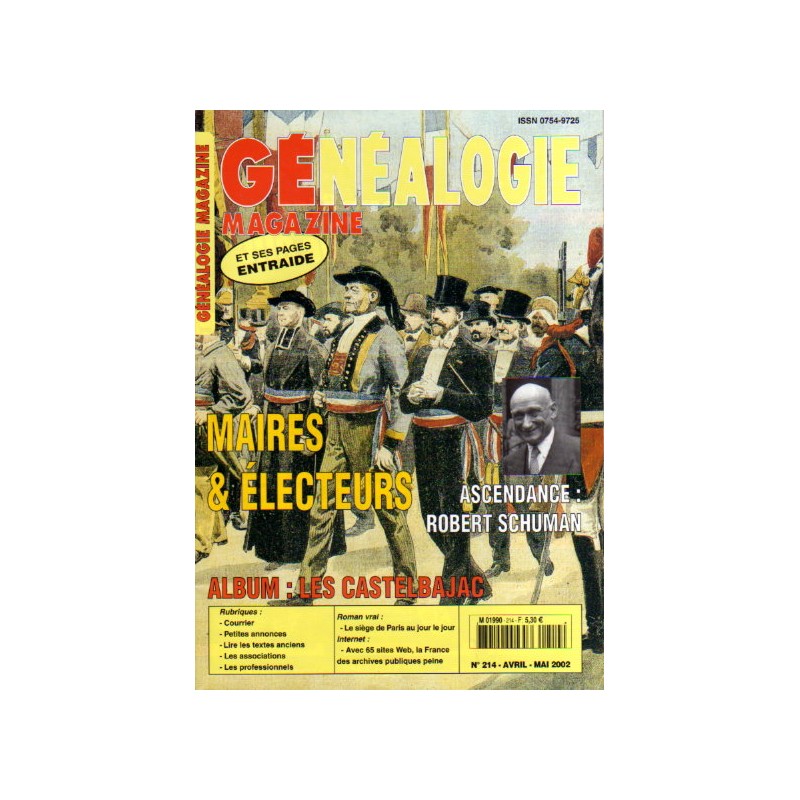 Généalogie magazine n° 214 - avril - mai 2002