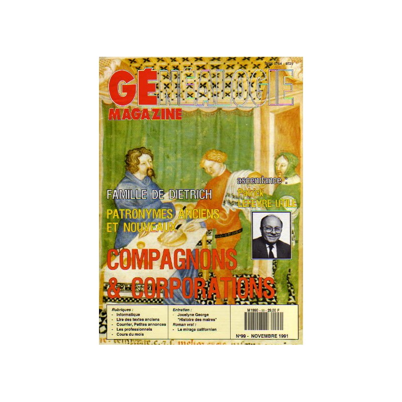 Généalogie Magazine n° 099 - novembre 1991