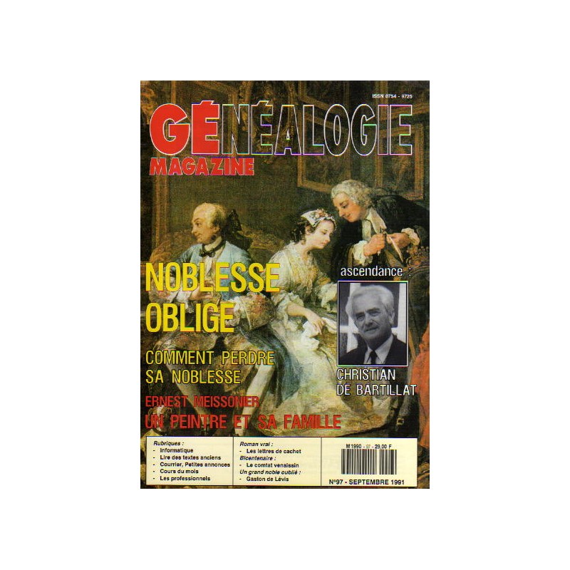 Généalogie Magazine n° 097 - septembre 1991