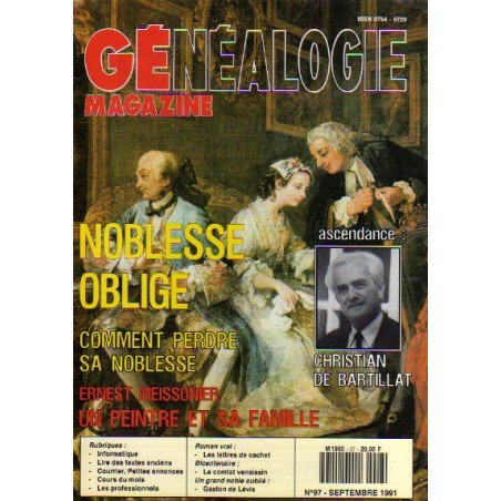 Généalogie Magazine n° 097 - septembre 1991
