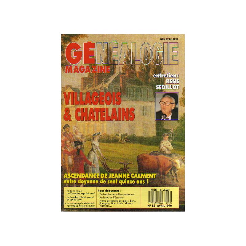 Généalogie Magazine n° 082 - avril 1990