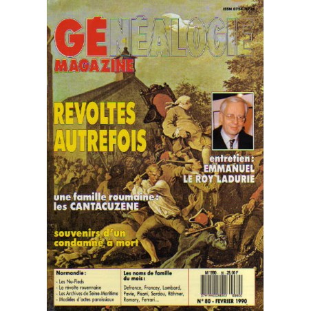 Généalogie Magazine n° 080 - février 1990