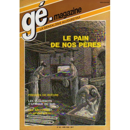 Généalogie Magazine n° 062 - juin 1988