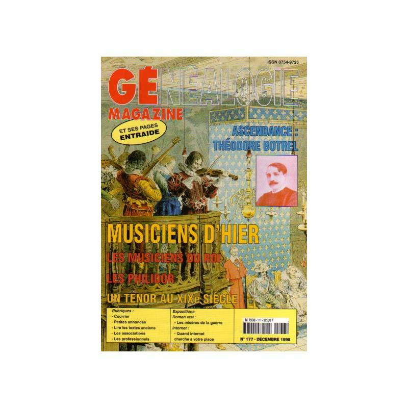 Généalogie Magazine n° 177 - décembre 1998