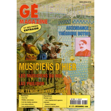 Généalogie Magazine n° 177 - décembre 1998