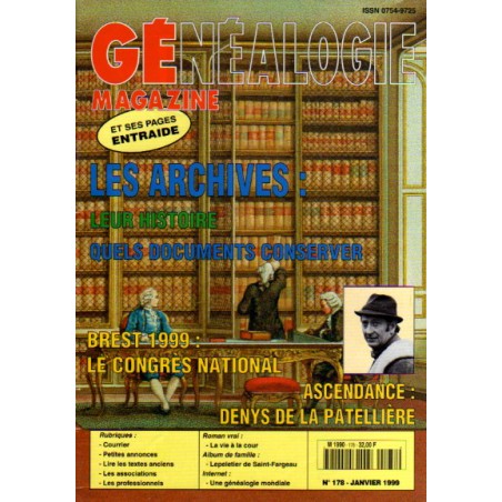 Généalogie Magazine n° 178 - janvier 1999