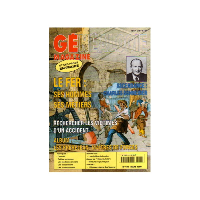 Généalogie Magazine n° 180 - mars 1999