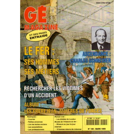 Généalogie Magazine n° 180 - mars 1999