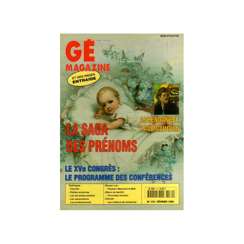 Généalogie Magazine n° 179 - février 1999