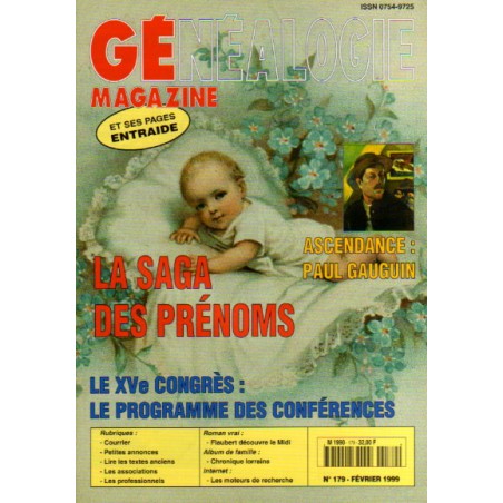 Généalogie Magazine n° 179 - février 1999