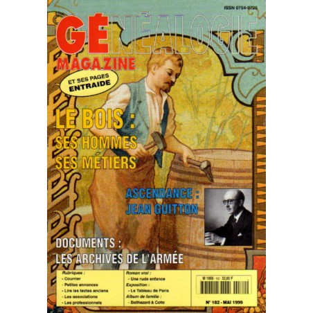 Généalogie Magazine n° 182 - mai 1999