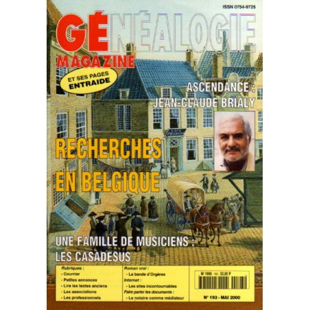 Généalogie Magazine n° 193 - mai 2000