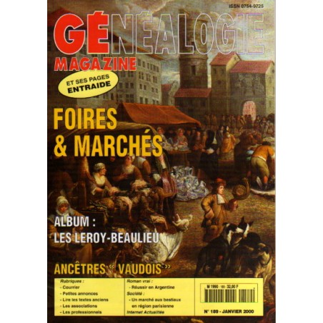 Généalogie Magazine n° 189 - janvier 2000