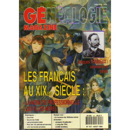 Généalogie Magazine n° 107 - août 1992