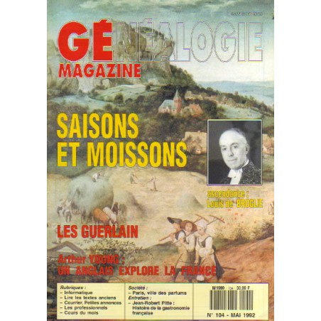 Généalogie Magazine n° 104 - mai 1992