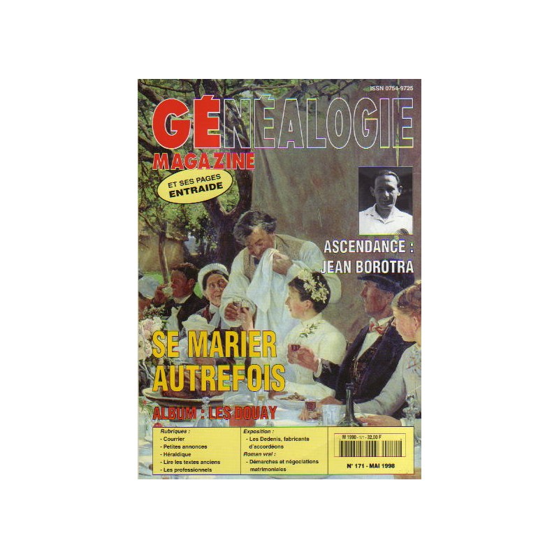 Généalogie Magazine n° 171 - mai 1998