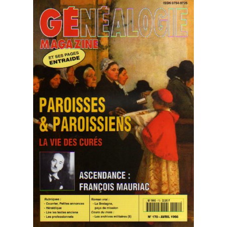 Généalogie Magazine n° 170 - avril 1998