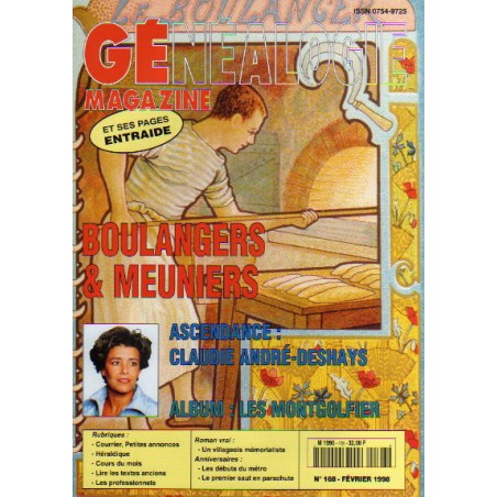 Généalogie Magazine n° 168 - février 1998