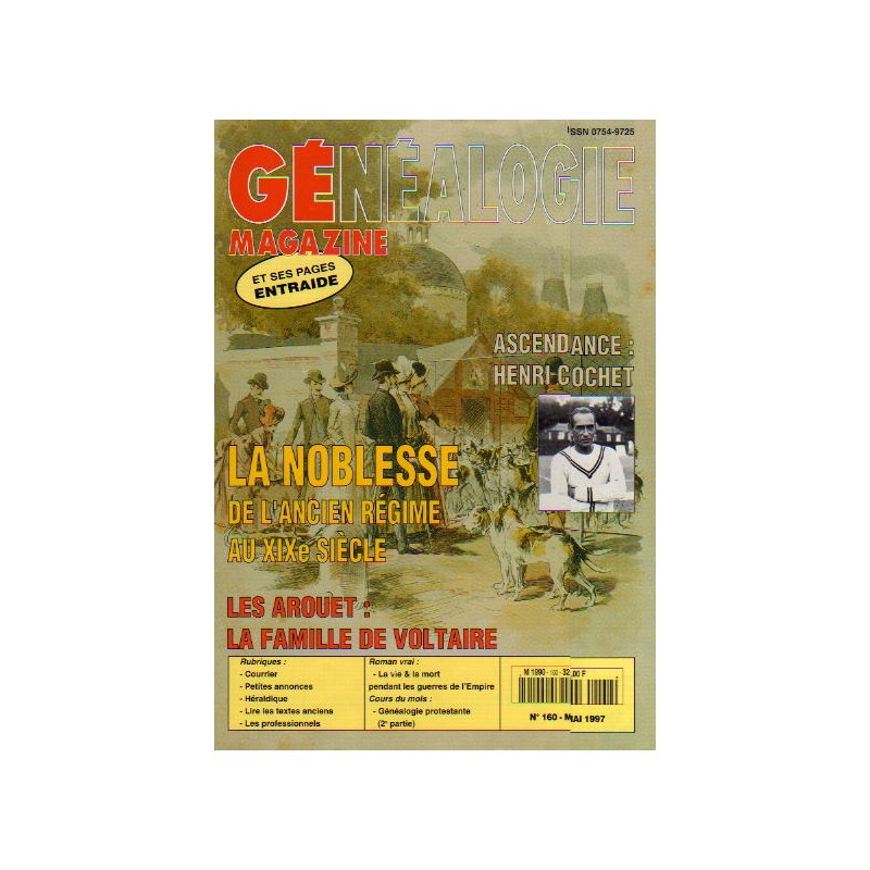 Généalogie Magazine n° 160 - mai 1997