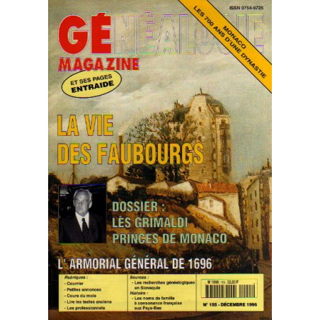 Généalogie Magazine n° 155 - décembre 1996