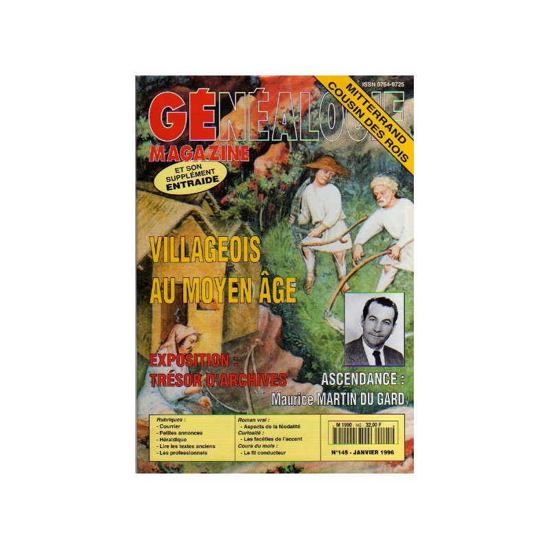 Généalogie Magazine n° 145 - janvier 1996