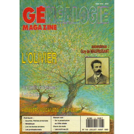 Généalogie Magazine n° 118 - juillet - août 1993