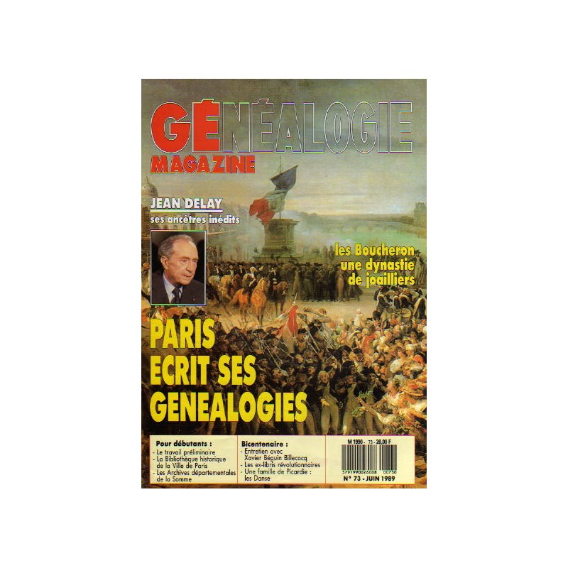 Généalogie Magazine n° 073 - juin 1989