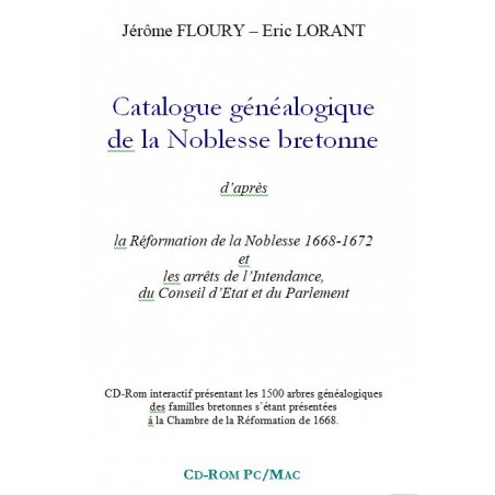 Catalogue généalogique de la Noblesse Bretonne (Cd-Rom)